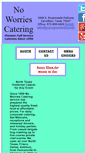 Mobile Screenshot of noworriescatering.com