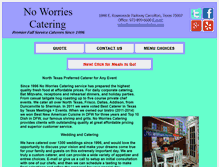 Tablet Screenshot of noworriescatering.com